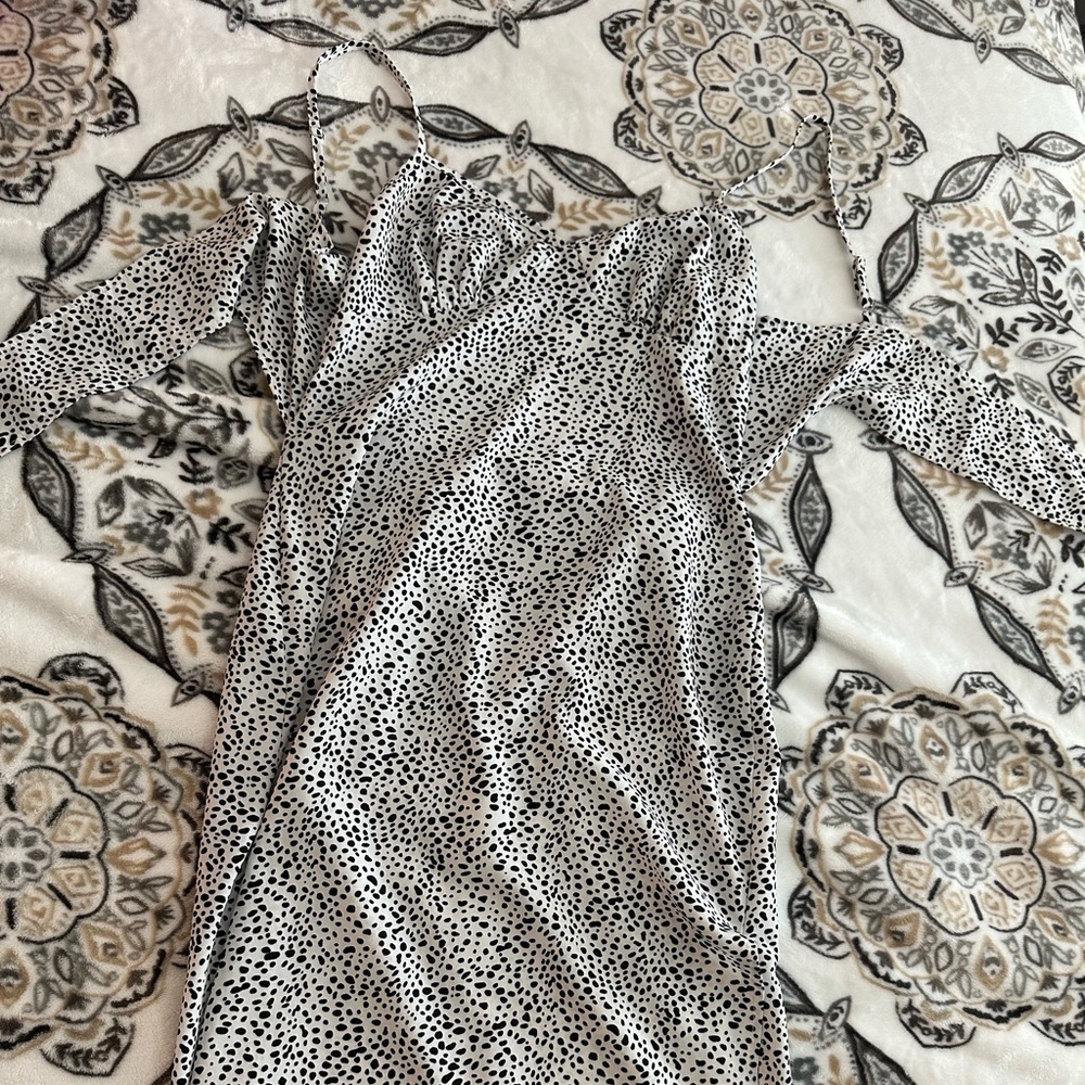 Spotted Black and White Dress